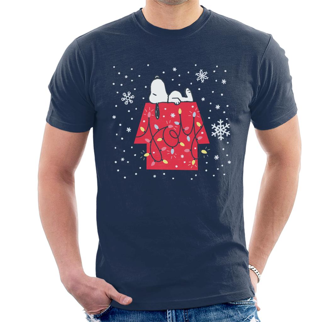 T-Shirt Uomo Peanuts Christmas – Snoopy Light House – Maglietta Corta