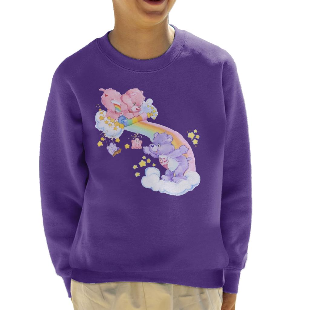 Maglietta Donna Care Bears - Cheer Bear E Share Bear Con Arcobaleno - Ufficiale