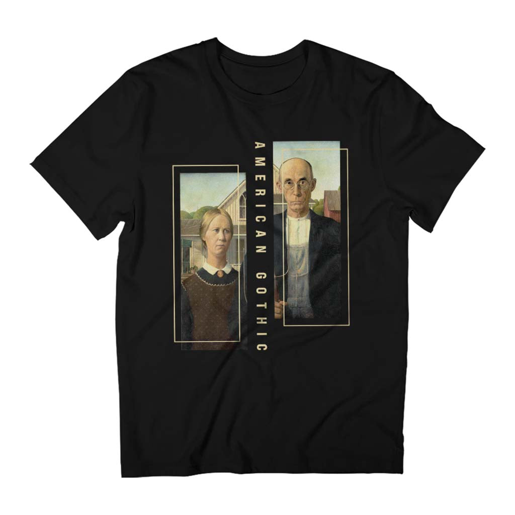 American Gothic Grant Wood Men's T-Shirt-ALL + EVERY