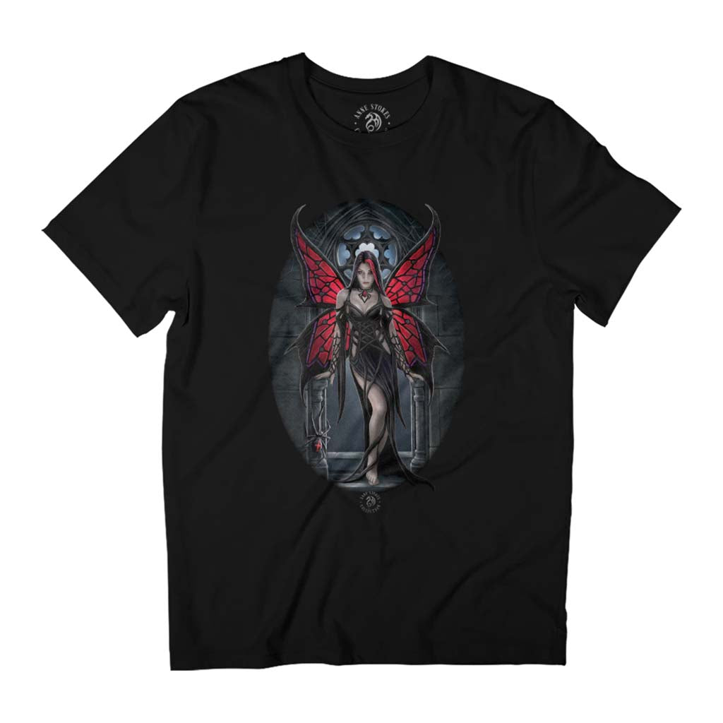 Aracnafaria Gothic Spider Wing Woman Anne Stokes Collection Men's T-Shirt-ALL + EVERY