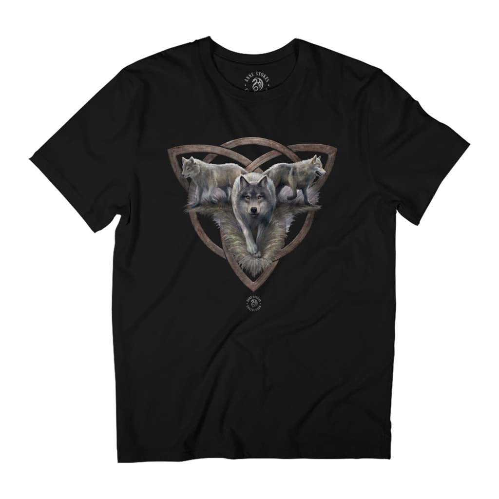 Wolf Trio Anne Stokes Collection Men's T-Shirt-ALL + EVERY