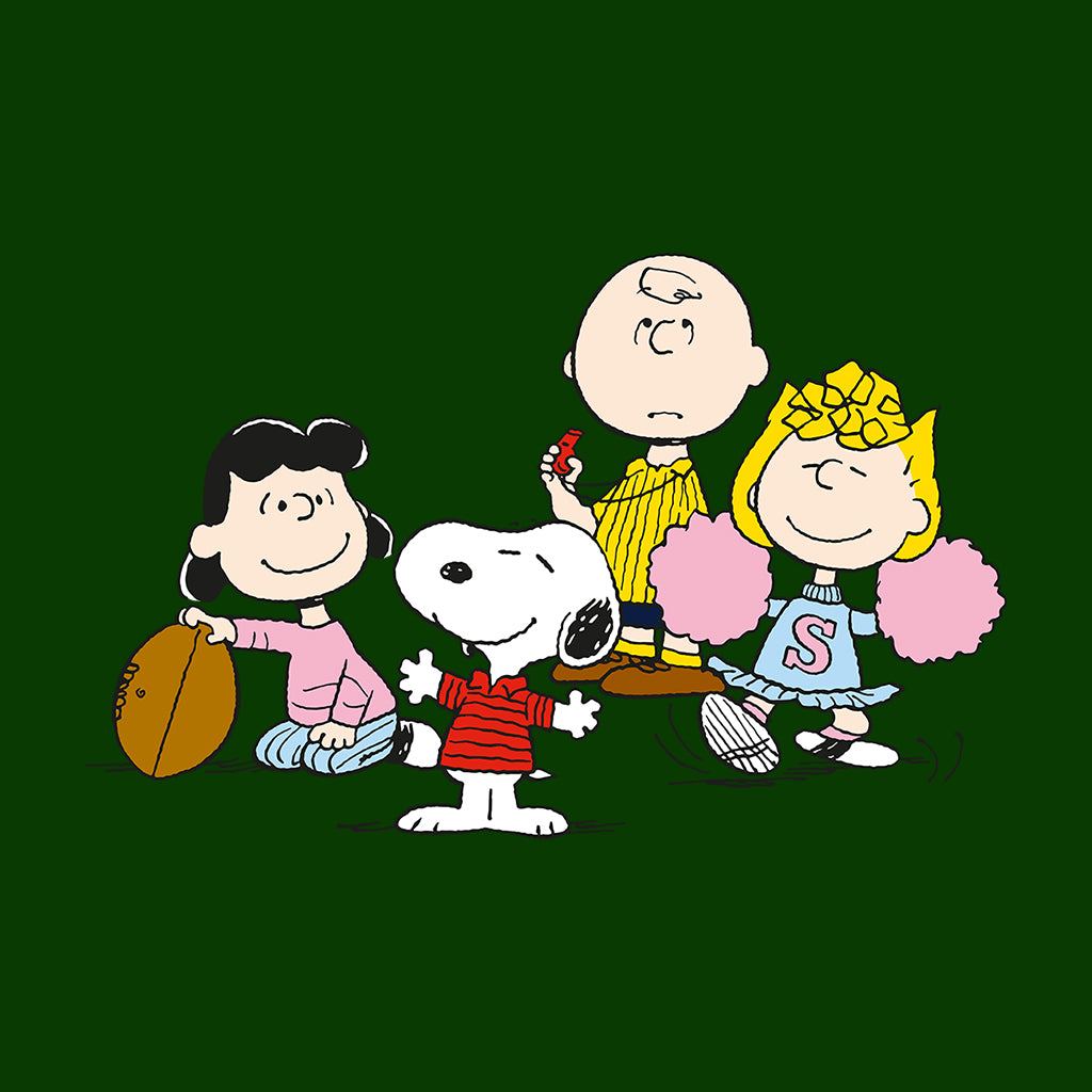Peanuts NFL Cheer Snoopy & Gang Men's T-Shirt-ALL + EVERY