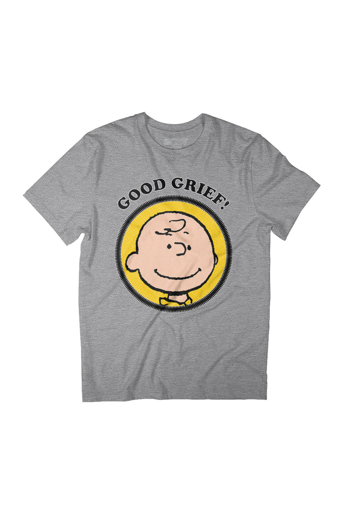 Peanuts Charlie Brown Good Grief Women's Relaxed Fit T-Shirt-ALL + EVERY