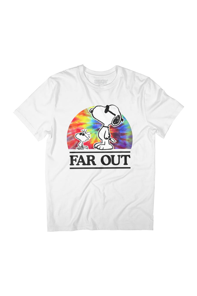 Peanuts Far Out Snoopy & Woodstock Women's Relaxed Fit T-Shirt-ALL + EVERY