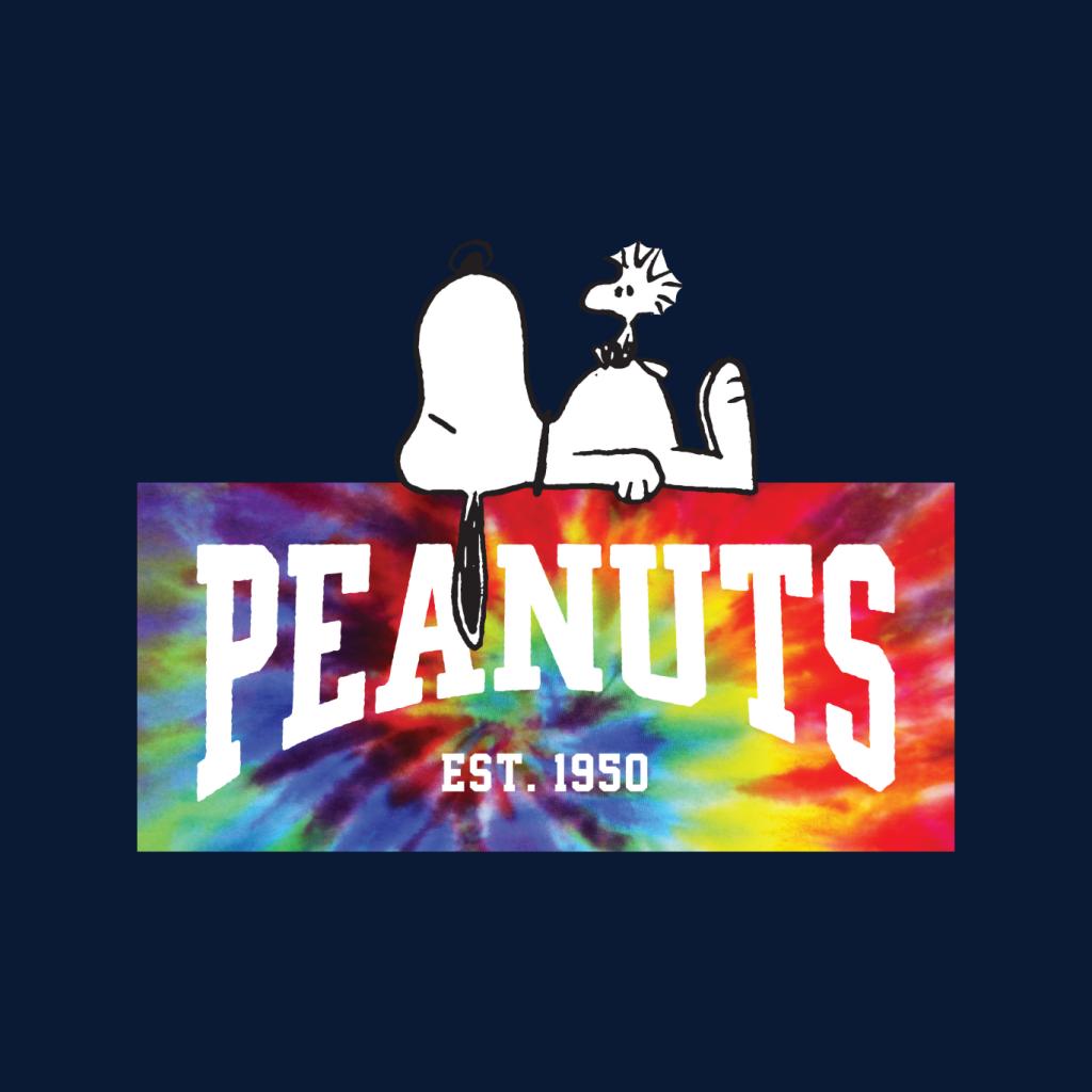 Peanuts Tie Dye Logo Snoopy & Woodstock Men's T-Shirt-ALL + EVERY