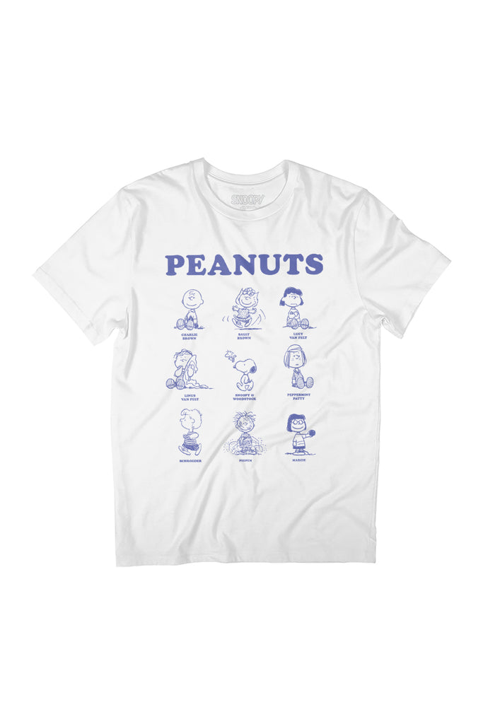 Peanuts Character Sketches Women's Relaxed Fit T-Shirt-ALL + EVERY