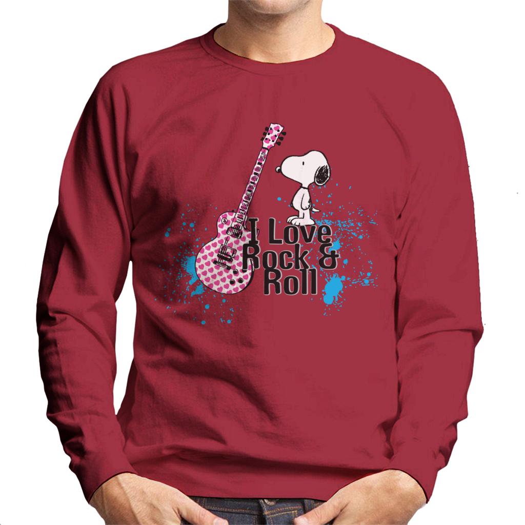 Peanuts I love Rock & Roll Snoopy Men's Sweatshirt-ALL + EVERY