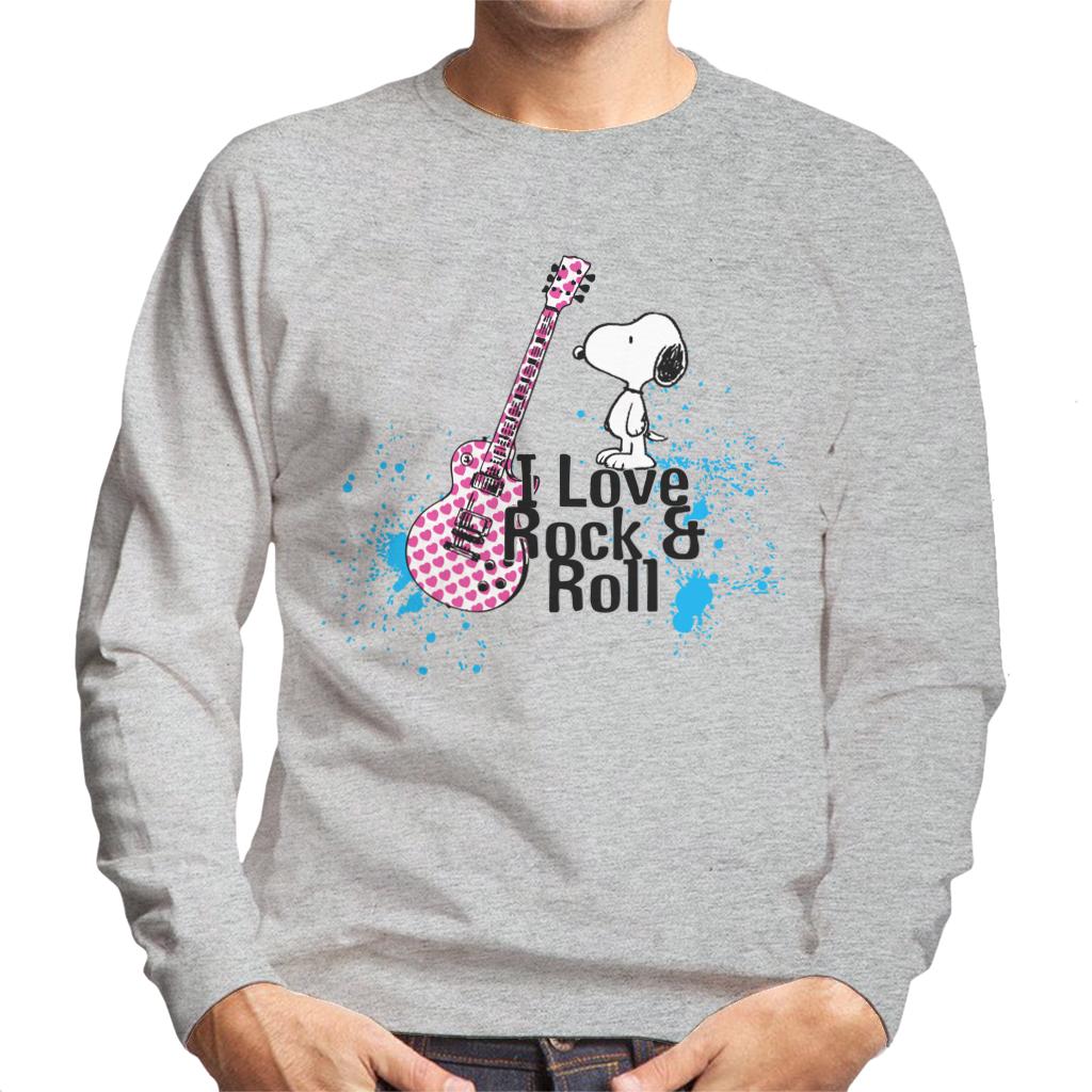 Peanuts I love Rock & Roll Snoopy Men's Sweatshirt-ALL + EVERY