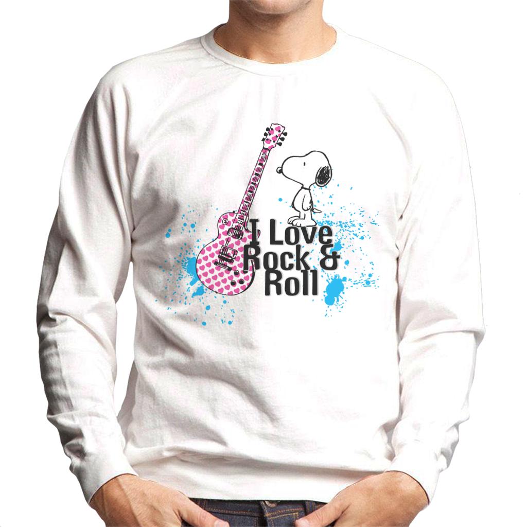 Peanuts I love Rock & Roll Snoopy Men's Sweatshirt-ALL + EVERY