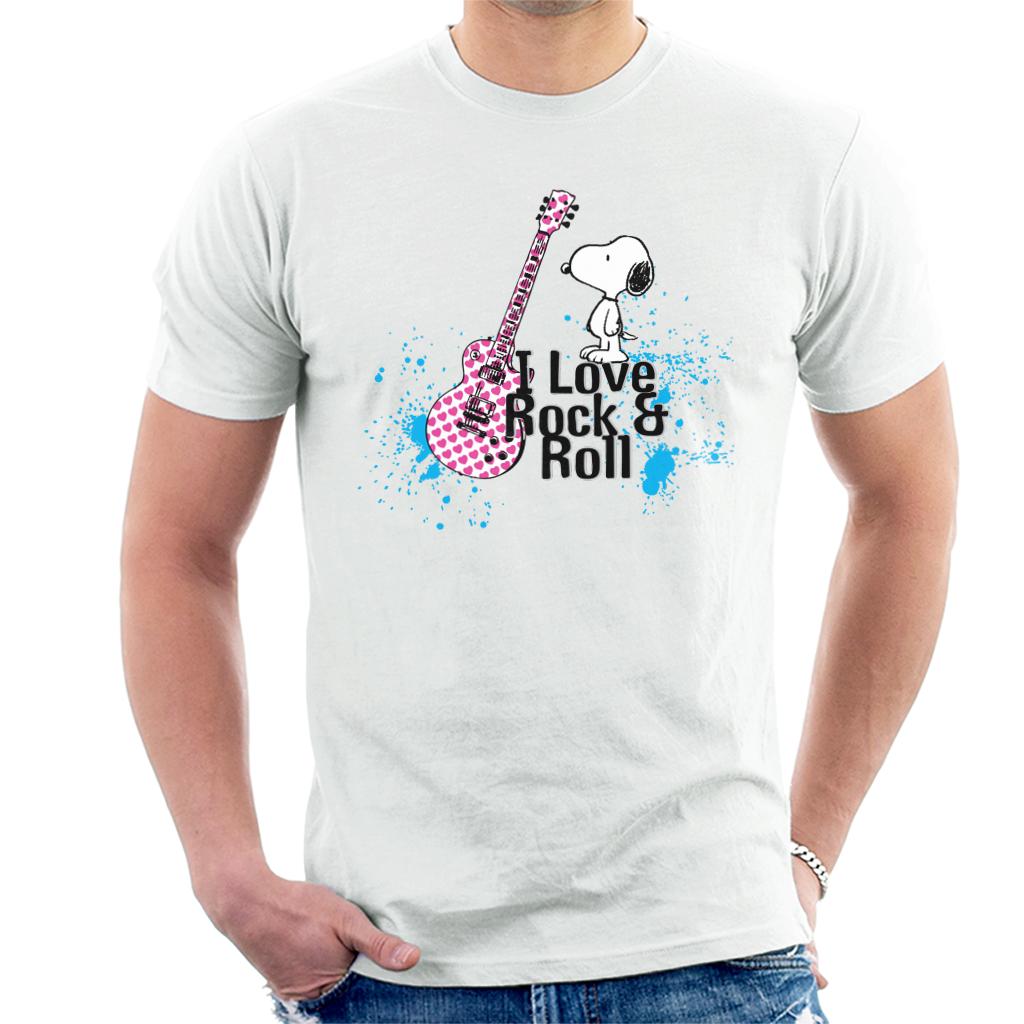 Peanuts I love Rock & Roll Snoopy Men's T-Shirt-ALL + EVERY