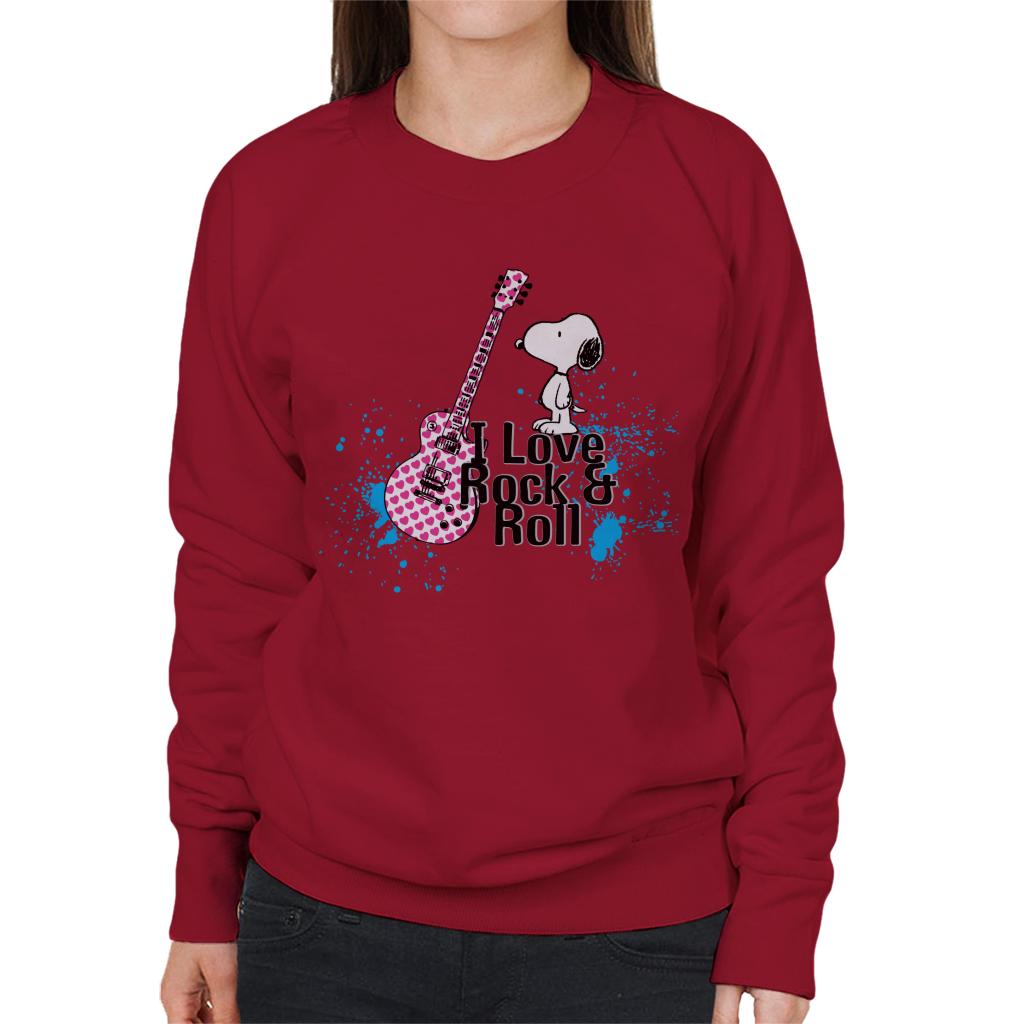 Peanuts I love Rock & Roll Snoopy Women's Sweatshirt-ALL + EVERY