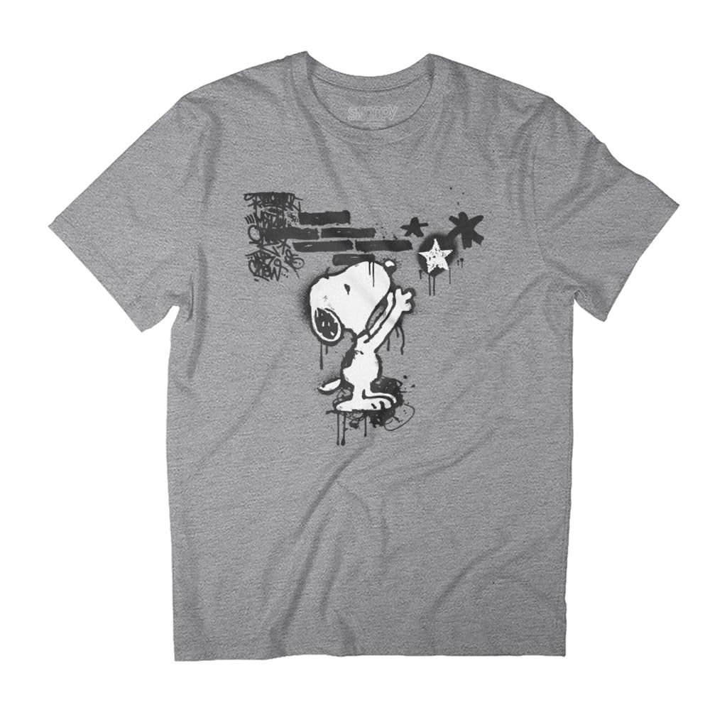 Peanuts Snoopy Star Graffiti Men's T-Shirt-ALL + EVERY