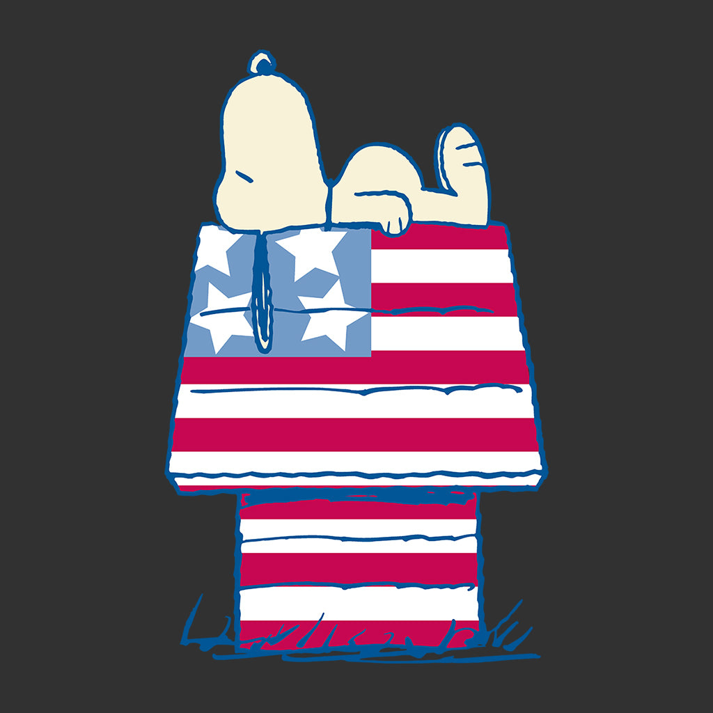 Peanuts Snoopy Patriotic Kennel Independence Day Men's T-Shirt-ALL + EVERY