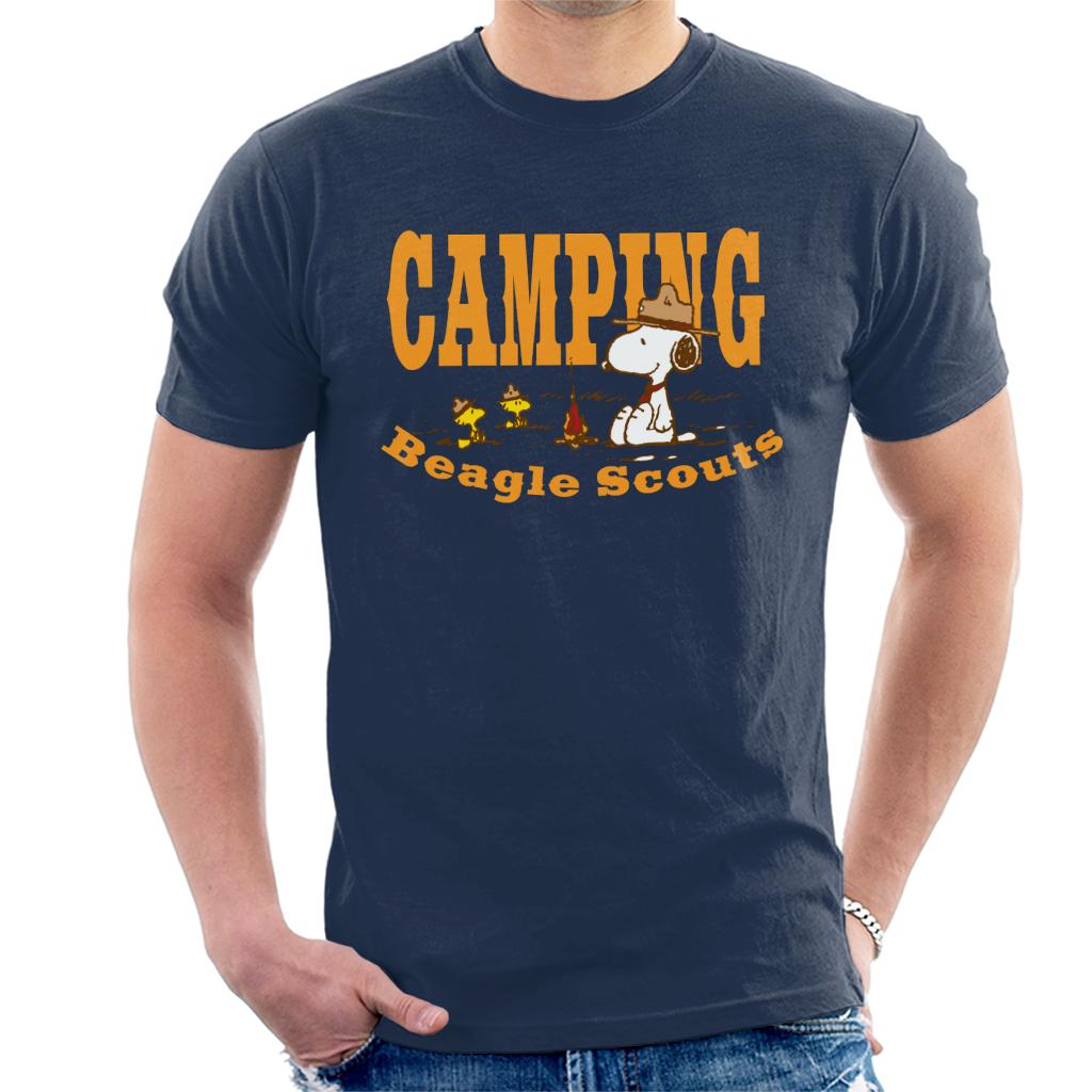 Peanuts Snoopy Woodstock Camping Beagle Scouts Men's T-Shirt