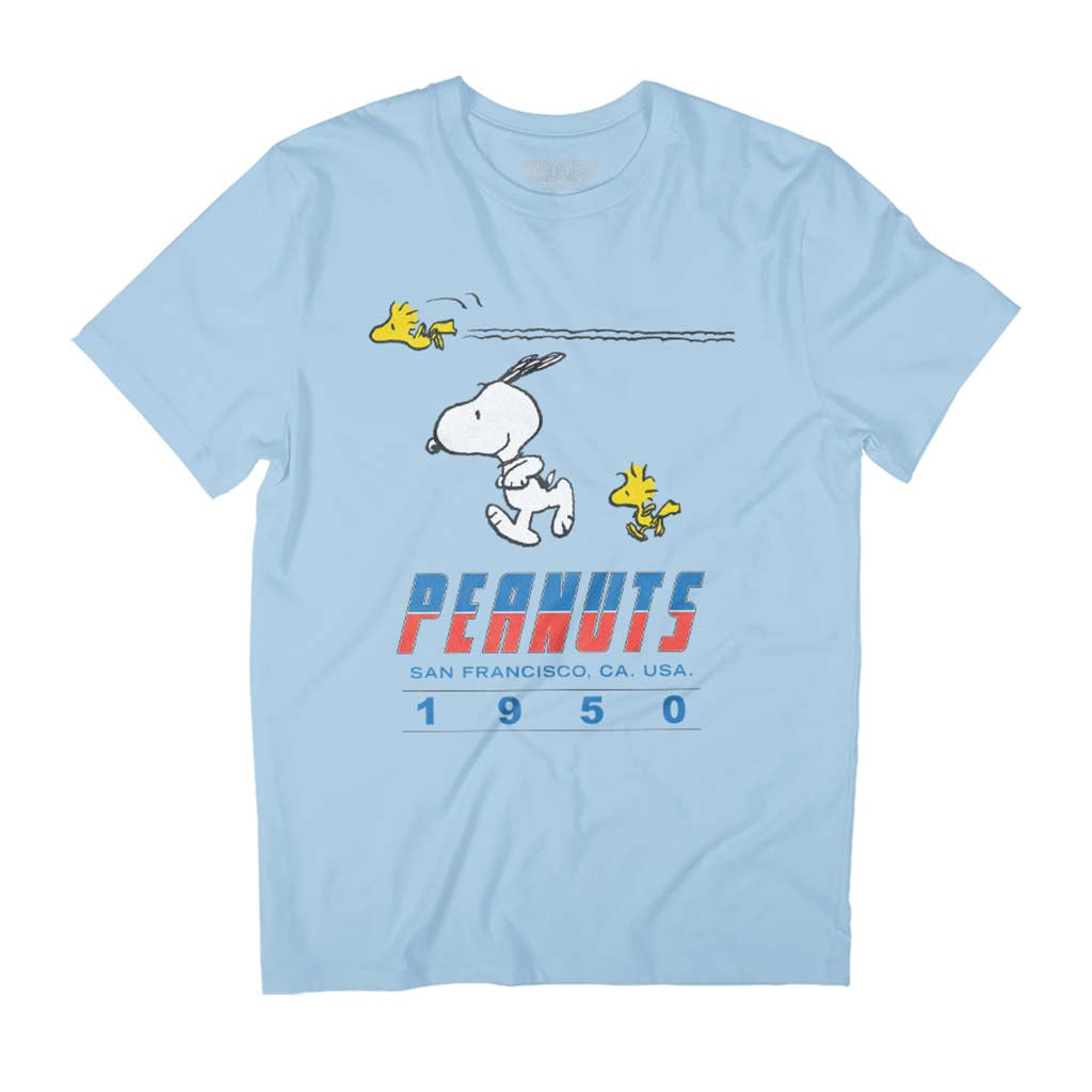 Peanuts Snoopy Woodstock 1950s San Francisco Men's T-Shirt