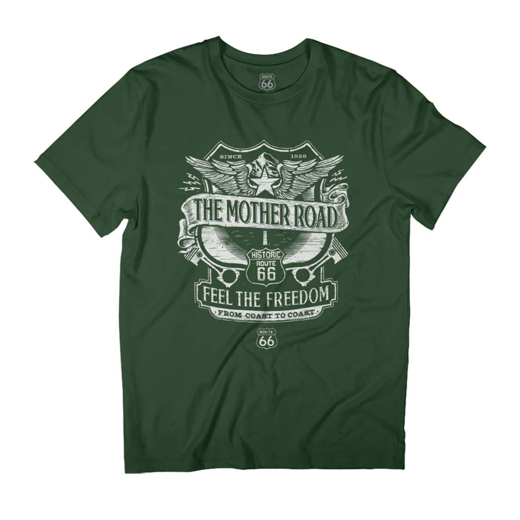 Route 66 Mother Road Crest Men's T-Shirt
