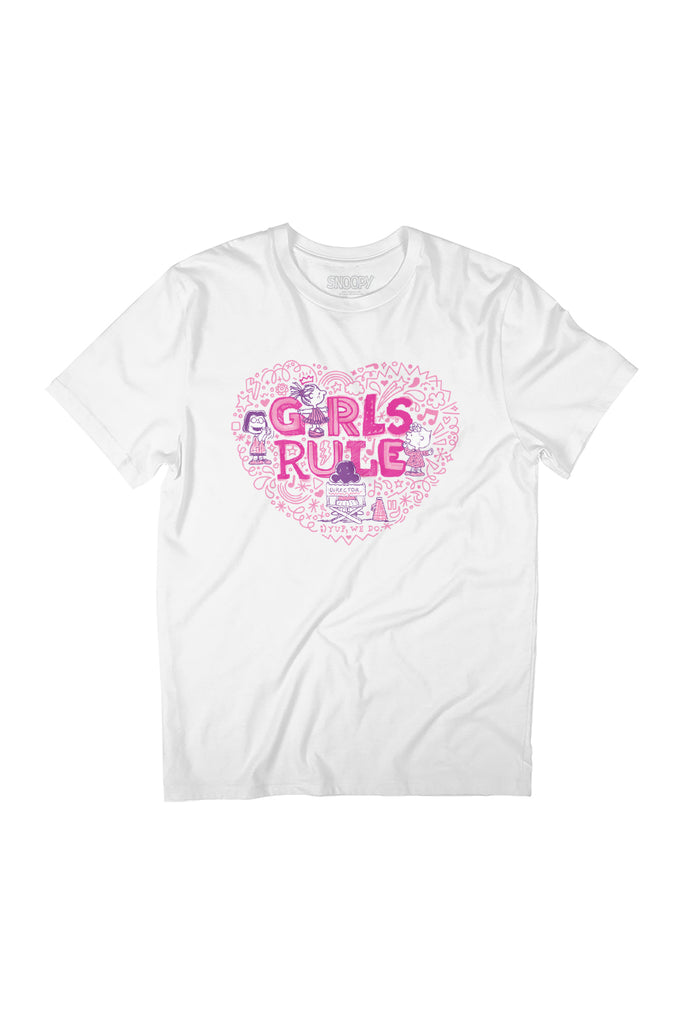 Peanuts Girls Rule Marcie Women's Relaxed Fit T-Shirt-ALL + EVERY