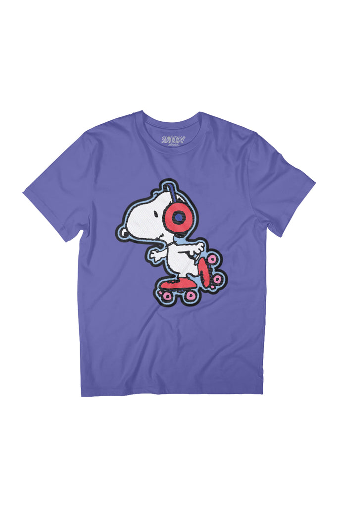 Peanuts Snoopy Skating To Music Women's Relaxed Fit T-Shirt-ALL + EVERY
