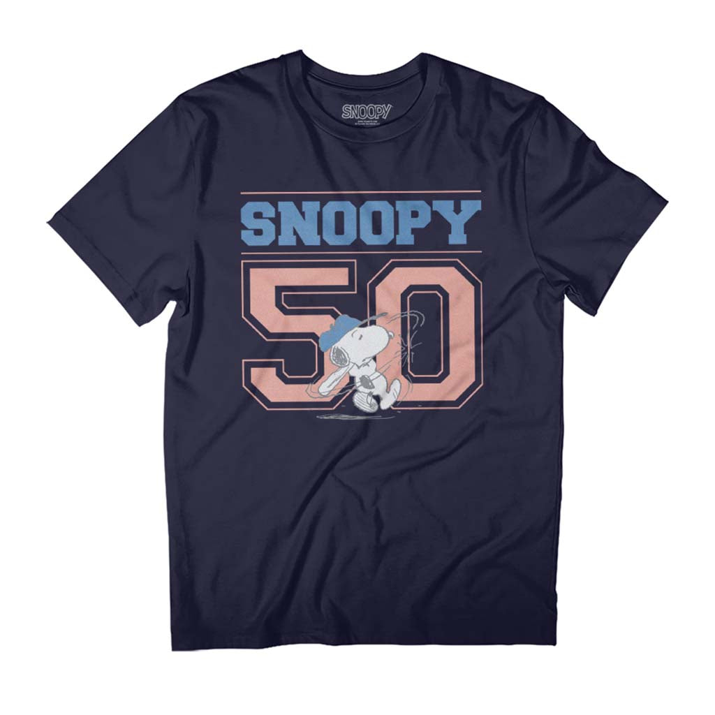 Peanuts Snoopy 50 Baseball Swing Men's T-Shirt