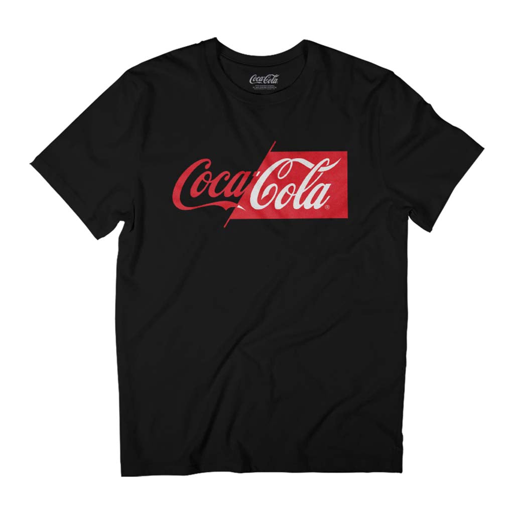 Coca-Cola Half Red Half White Logo Men's T-Shirt