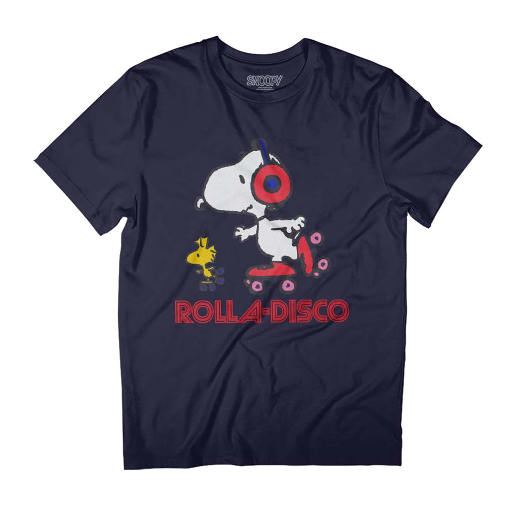 Peanuts Snoopy And Woodstock Rolla Disco Men's T-Shirt