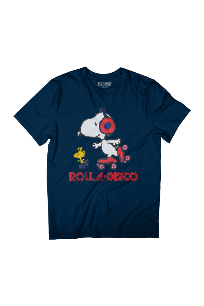 Peanuts Snoopy And Woodstock Rolla Disco Women's Relaxed Fit T-Shirt-ALL + EVERY