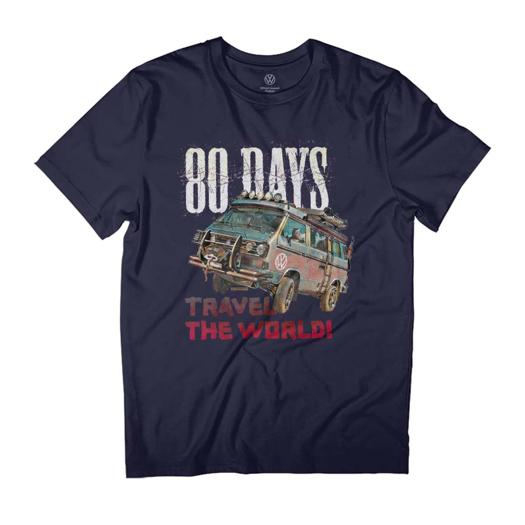 Volkswagen Campervan 80 Days Travel The Globe Men's T-Shirt