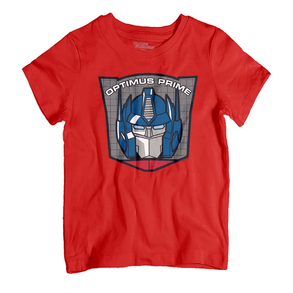 Transformers Optimus Prime Retro Face Badge Kid's T-Shirt