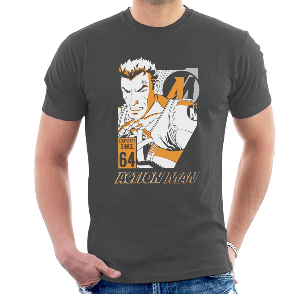 Action Man Cartoon Fight Pose Men's T-Shirt-ALL + EVERY