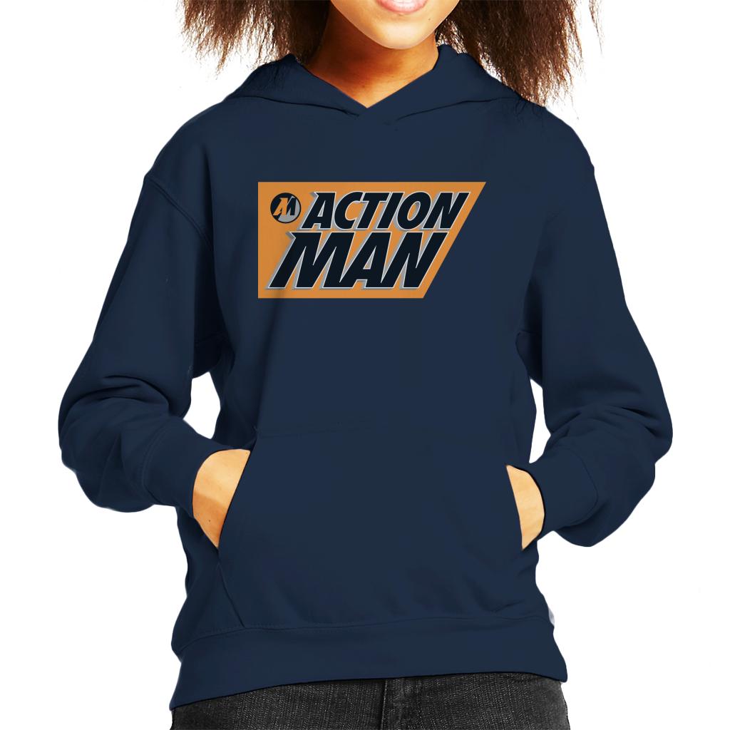 Action Man 90s Comic Book Logo Kid's Hooded Sweatshirt-ALL + EVERY