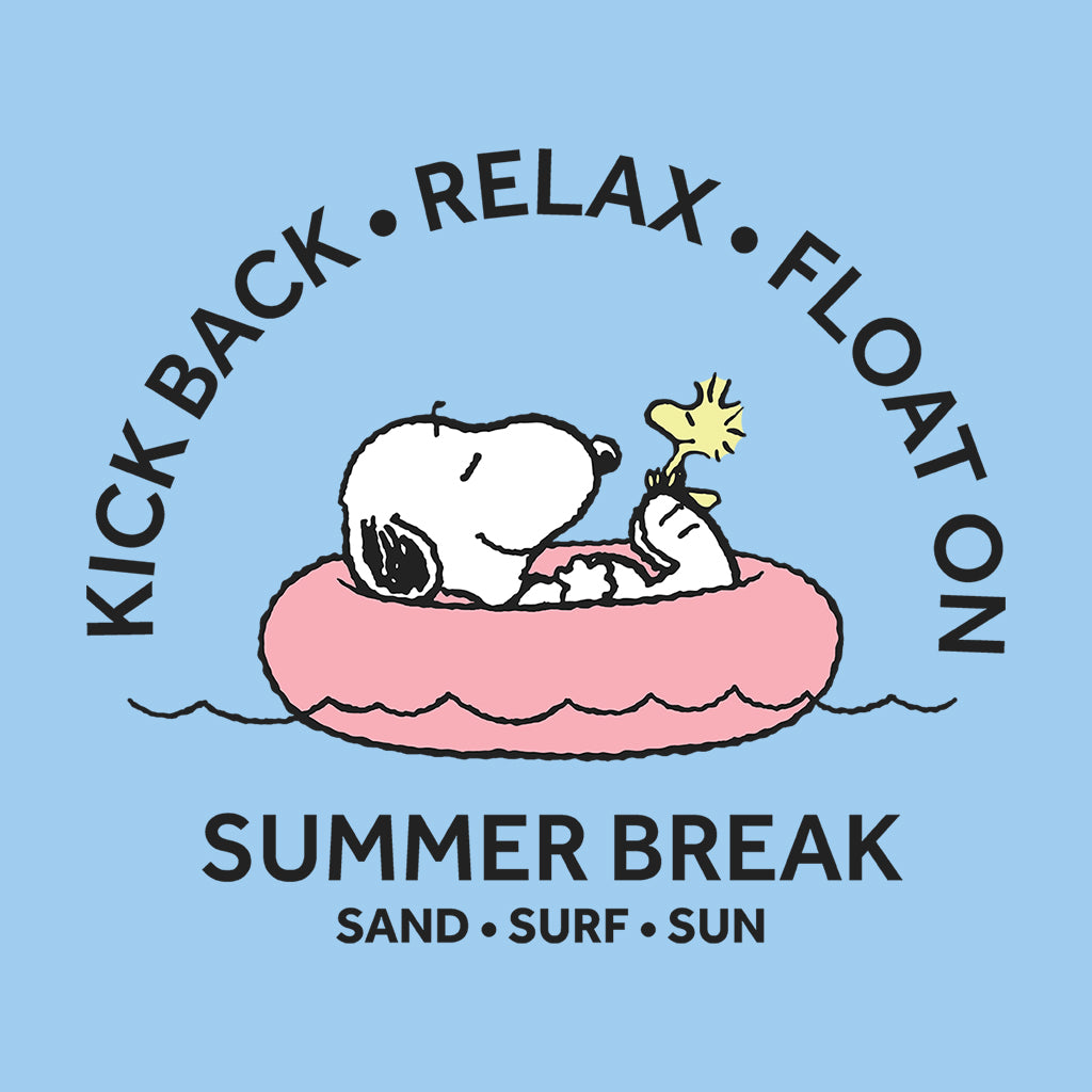 Peanuts Summer Break Sand Surf Sun Snoopy Men's T-Shirt-ALL + EVERY