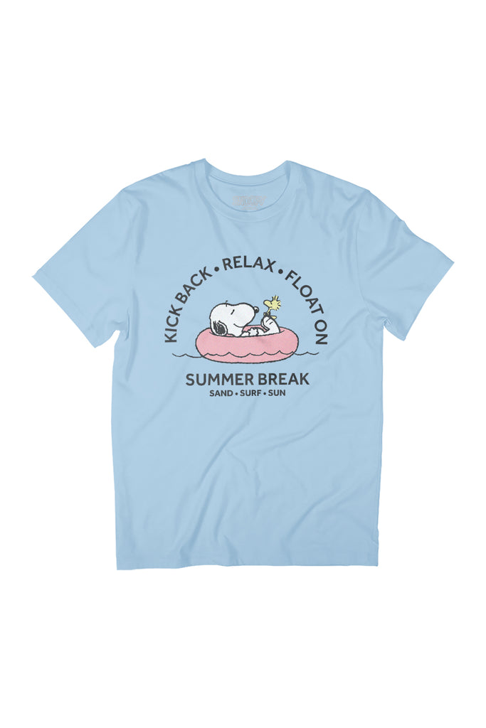 Peanuts Summer Break Sand Surf Sun Women's Relaxed Fit T-Shirt-ALL + EVERY