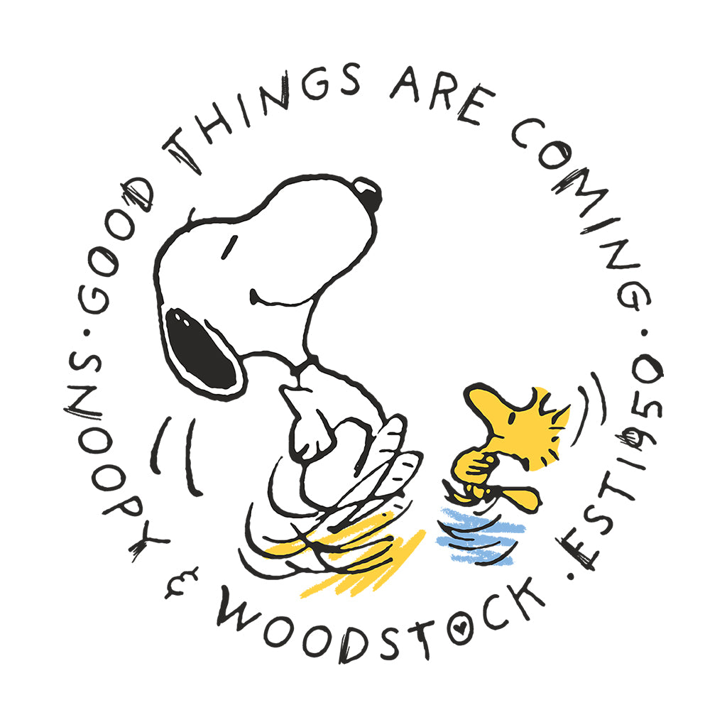 Peanuts Good Things Are Coming Snoopy & Woodstock Men's T-Shirt-ALL + EVERY