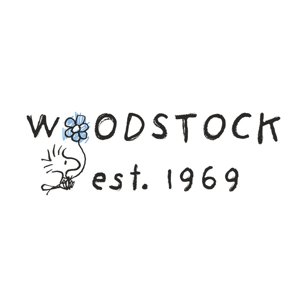 Peanuts Woodstock Flower Est 1969 Men's T-Shirt-ALL + EVERY