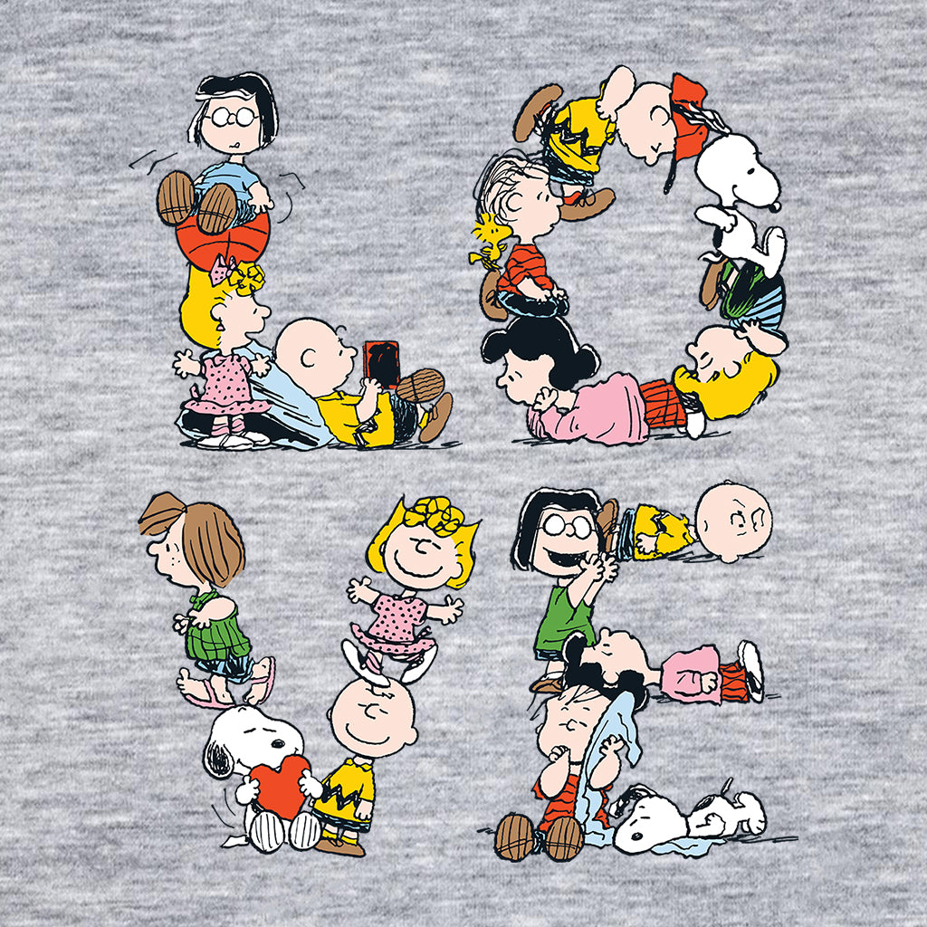 Peanuts Love Letters Snoopy & Gang Men's T-Shirt-ALL + EVERY