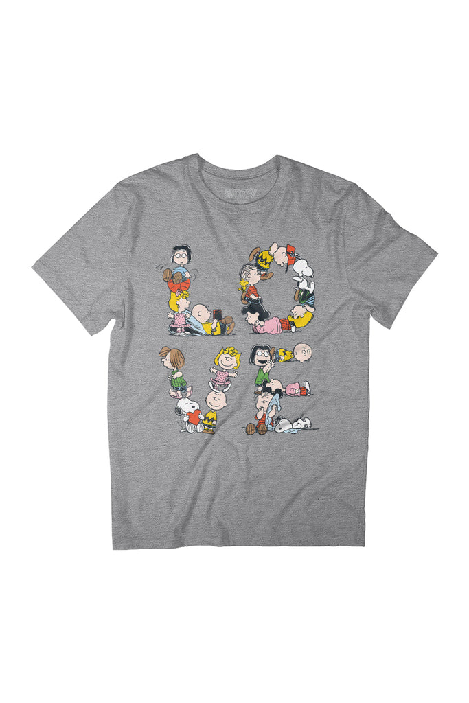 Peanuts Love Letters The Gang Women's Relaxed Fit T-Shirt-ALL + EVERY