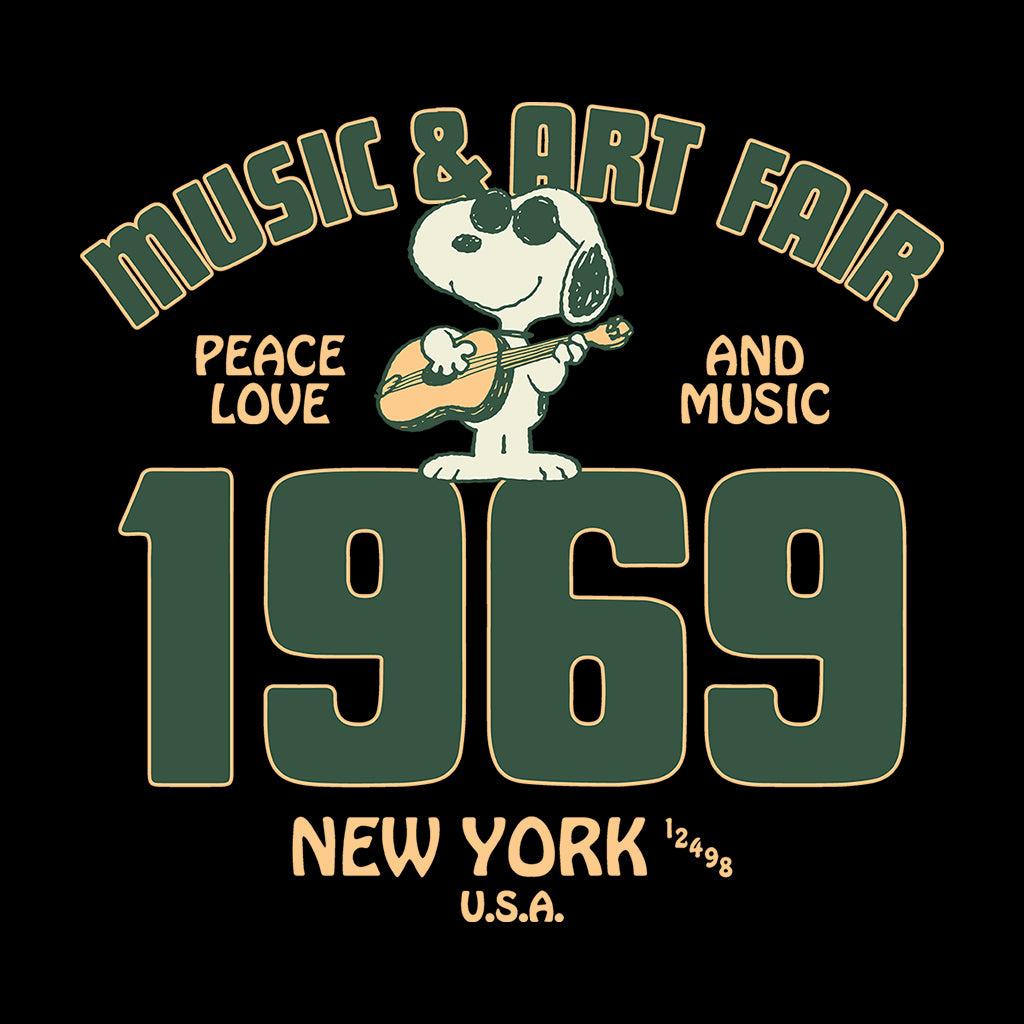 Peanuts Music And Art Fair 1969 Snoopy Men's T-Shirt-ALL + EVERY