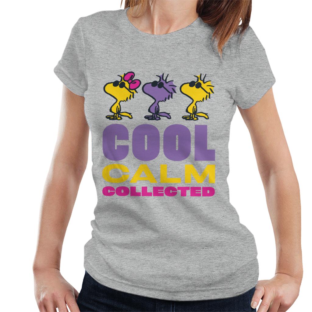 Peanuts Woodstock Cool Calm Collected Women's T-Shirt-ALL + EVERY