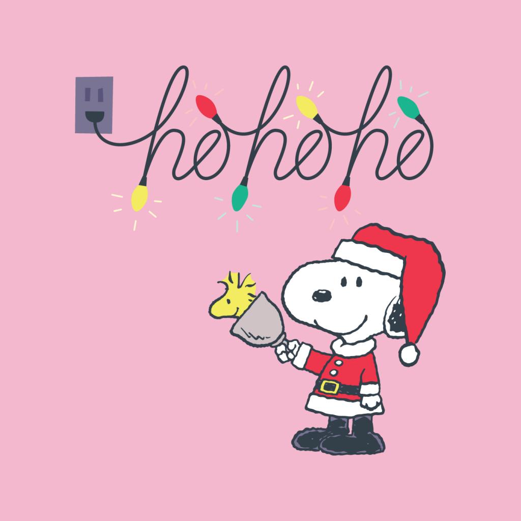 Peanuts Christmas Santa Snoopy Ho Ho Ho Women's T-Shirt-ALL + EVERY