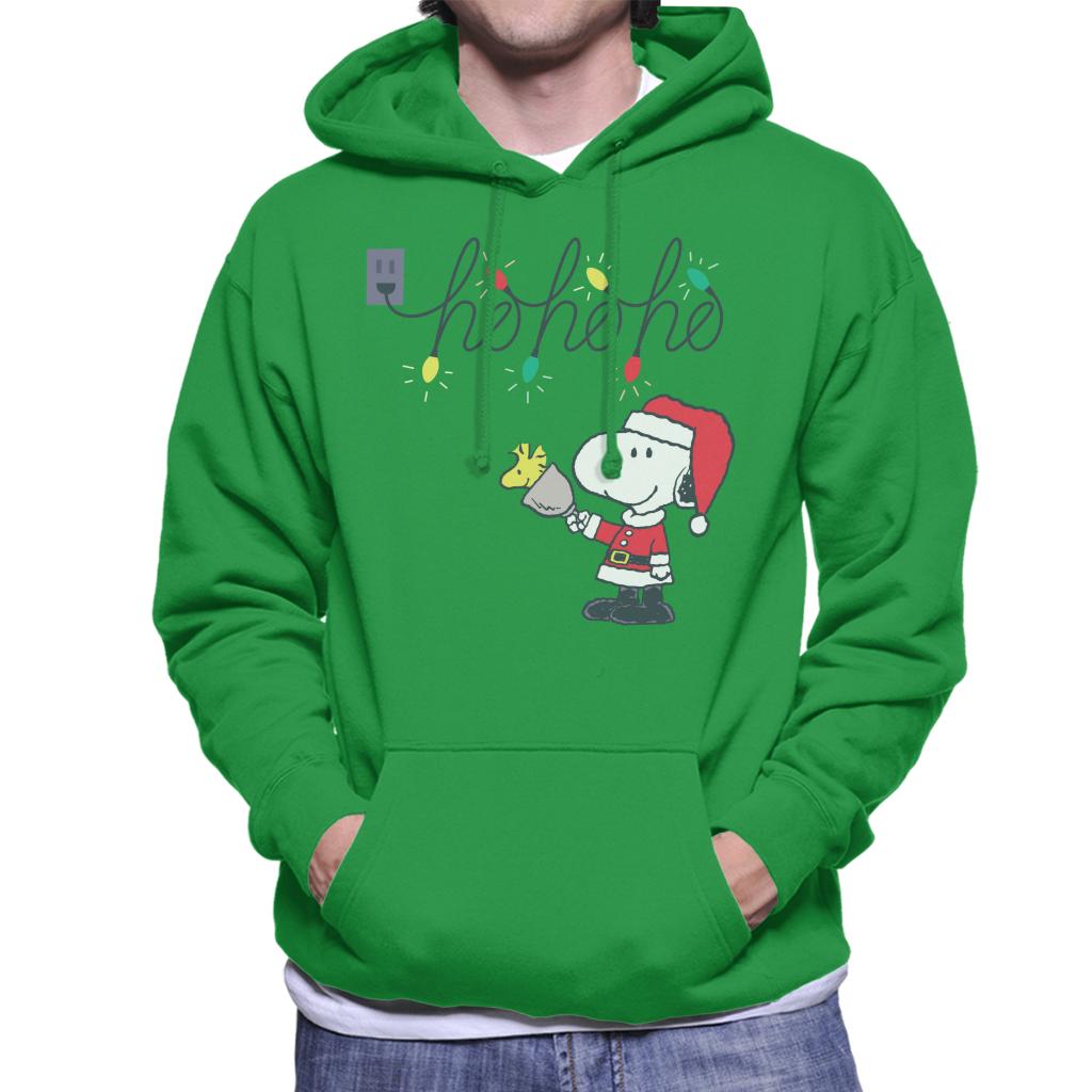 Peanuts Christmas Santa Snoopy Ho Ho Ho Men's Hooded Sweatshirt-ALL + EVERY