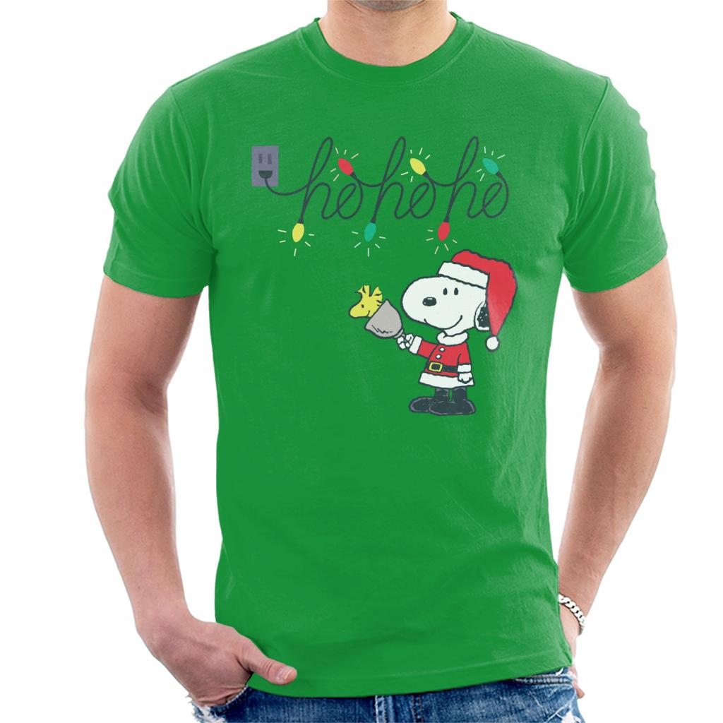 Peanuts Christmas Santa Snoopy Ho Ho Ho Men's T-Shirt-ALL + EVERY