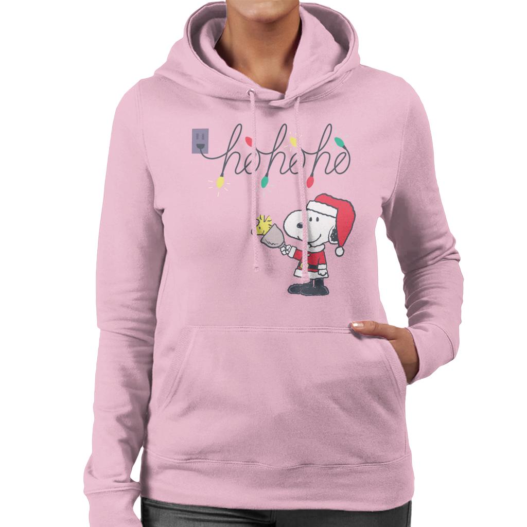 Peanuts Christmas Santa Snoopy Ho Ho Ho Women's Hooded Sweatshirt-ALL + EVERY