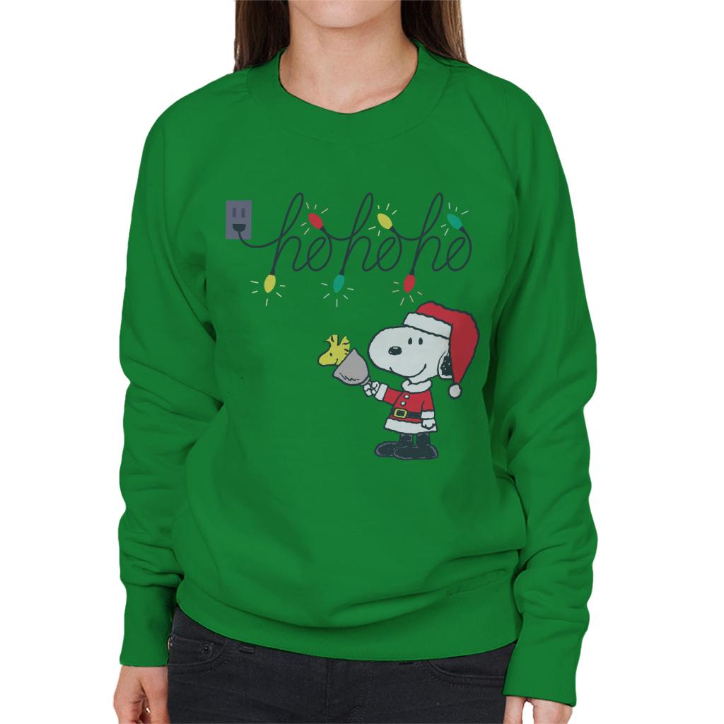 Peanuts Christmas Santa Snoopy Ho Ho Ho Women's Sweatshirt-ALL + EVERY