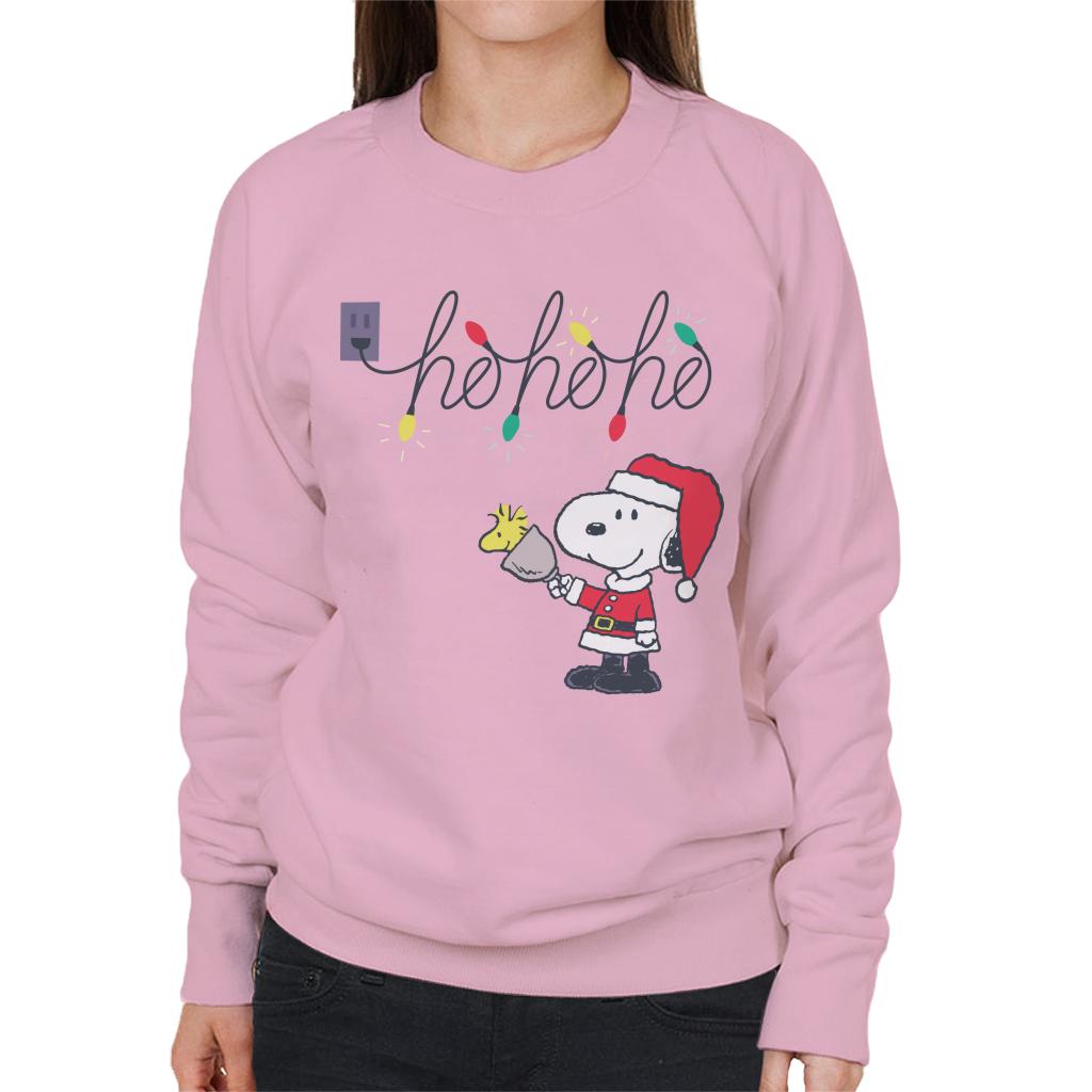 Peanuts Christmas Santa Snoopy Ho Ho Ho Women's Sweatshirt-ALL + EVERY