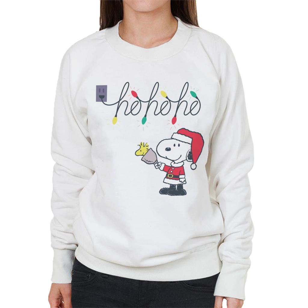 Peanuts Christmas Santa Snoopy Ho Ho Ho Women's Sweatshirt-ALL + EVERY