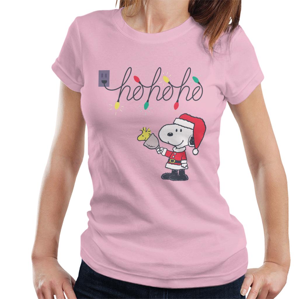 Peanuts Christmas Santa Snoopy Ho Ho Ho Women's T-Shirt-ALL + EVERY