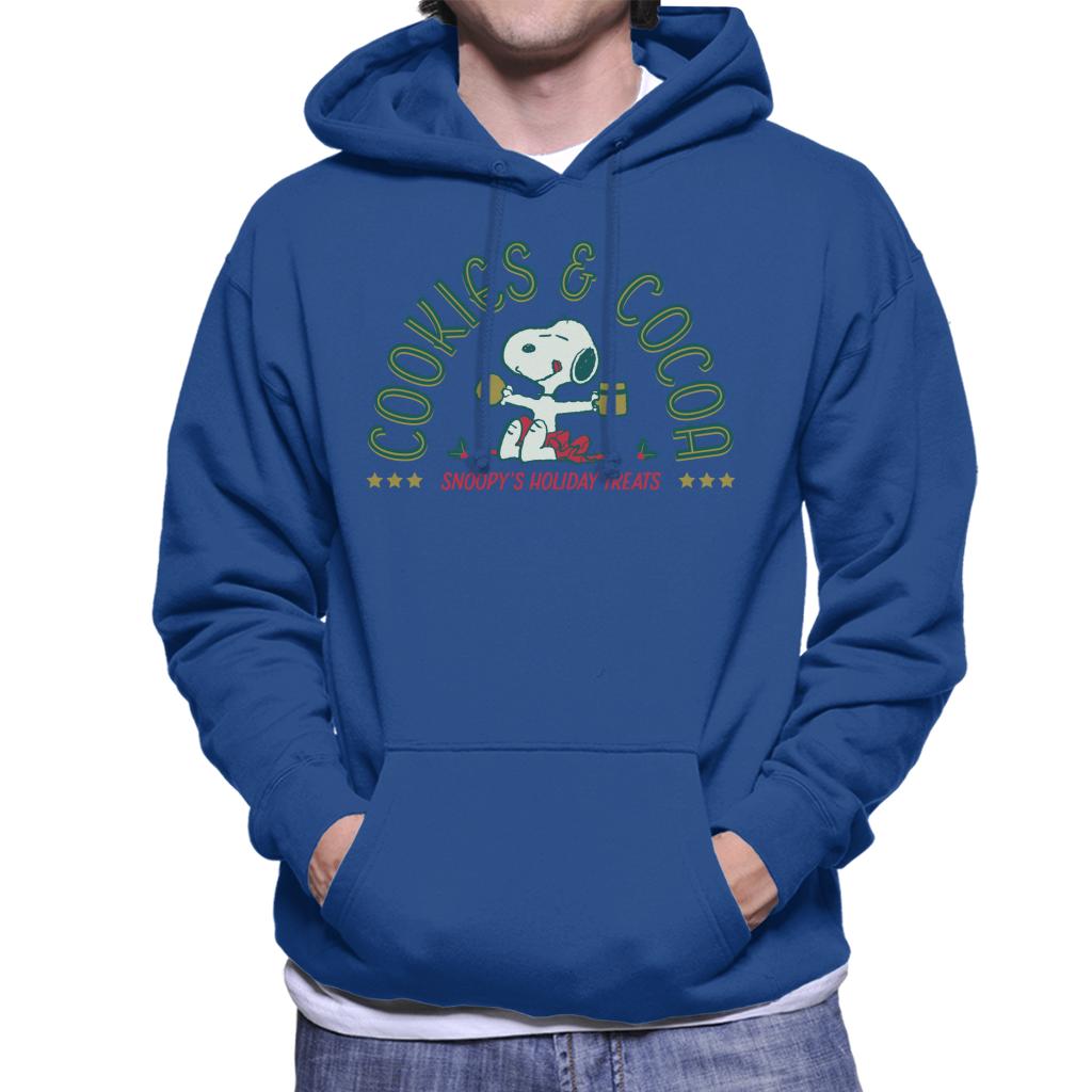 Peanuts Christmas Snoopy Cookies And Cocoa Men's Hooded Sweatshirt-ALL + EVERY