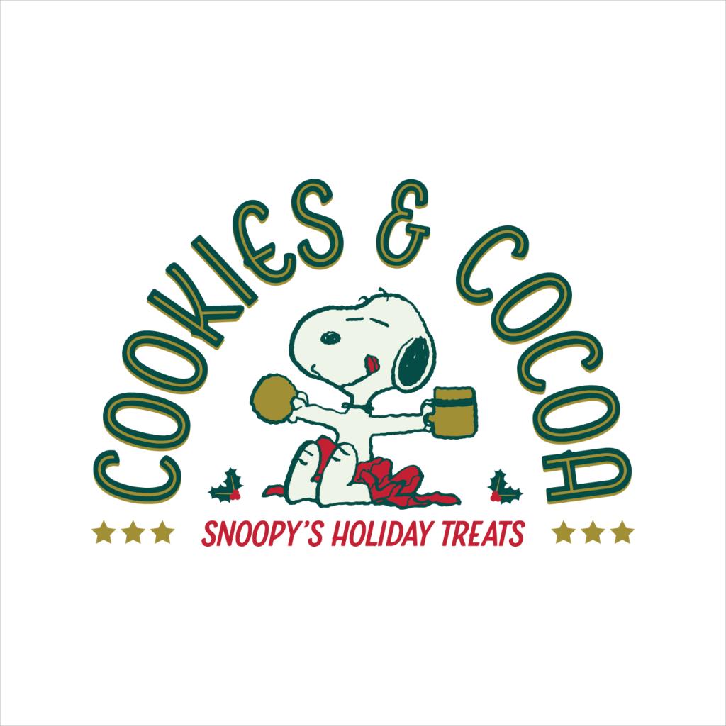Peanuts Christmas Snoopy Cookies And Cocoa Men's Hooded Sweatshirt-ALL + EVERY
