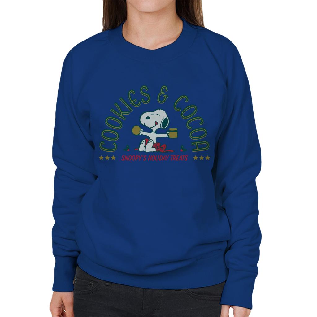 Peanuts Christmas Snoopy Cookies And Cocoa Women's Sweatshirt-ALL + EVERY