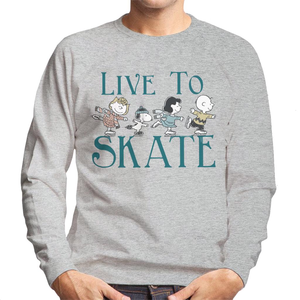 Peanuts Live To Skate Men's Sweatshirt-ALL + EVERY